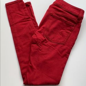 American Eagle Red Jegging